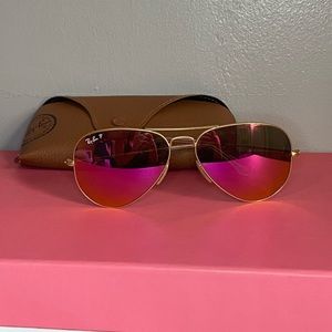 RAY BAN Aviator Polarized Sunglasses